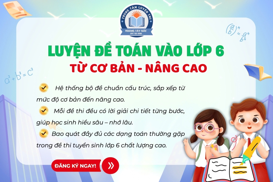 Luyện đề Toán vào lớp 6