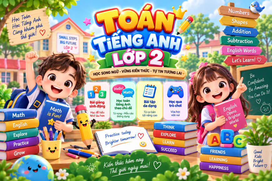 Toán tiếng anh lớp 2
