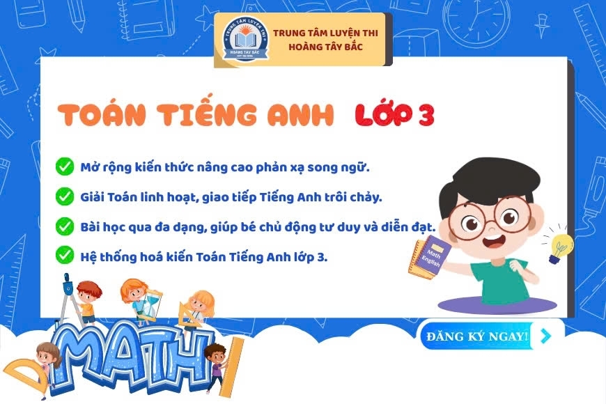 Toán tiếng anh lớp 3
